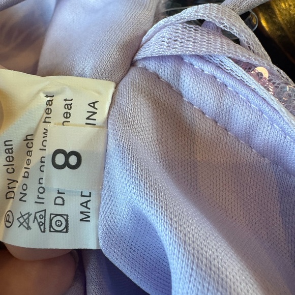 Purple Homecoming Dress with Sequins - Picture 5 of 5